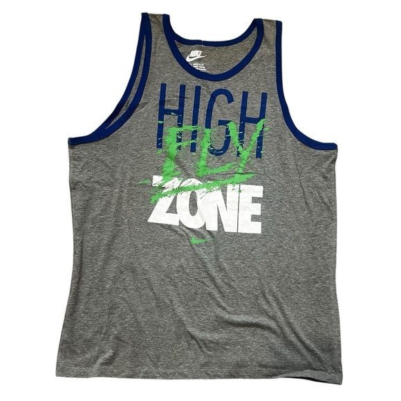 Nike Other - Nike Gray Tank Top with Blue and Green Accents NWOT XL